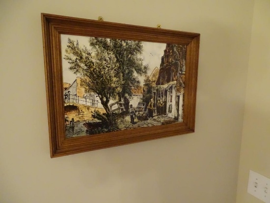 Picture made of Dutch tiles - 15" x 21"