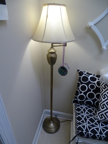 Floor Lamp-6'H-plus glass ornament