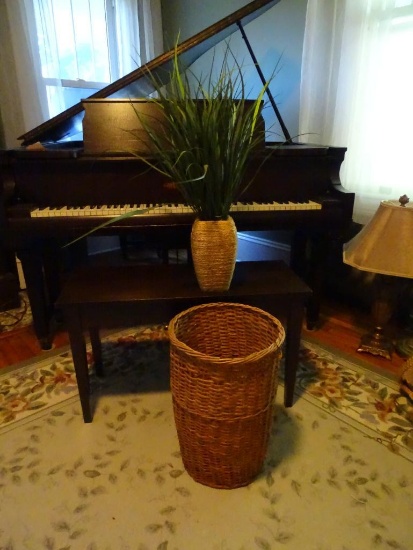 Large basket and Artificial plant