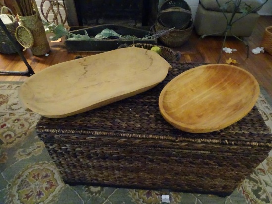 2 Wooden Bowls-smaller bowl is Limited Edition bowl made of Tupelo Wood from Snow's Island in S.C.