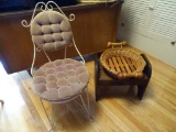 Chair, stool and basket tray