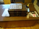 Jewelry box and contents -Costume Jewelry