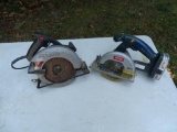 2 Skill Saws - one is battery