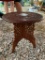 Wooden Asian-inspired occasional table with inlay. Top and legs are two separate pieces.