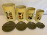 Four-piece nesting canister set; largest is 9.5