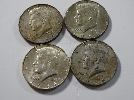 Kennedy Half Dollar ( 1- 1966, 1 - 1965, 1 - 1968, 1- 1969)