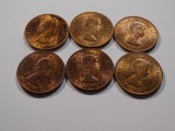 6 Australian Penny's 1967