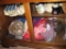 Teapots, serving dish, picnic supplies, etc.