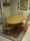 Solid wood clawfoot kitchen table and 4 ladderback chairs.