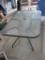 Patio table with small side table and 6 chairs-Table is 61