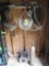 Shepherd hooks, metal hanging baskets, plant stands