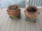 2 Terra Cotta Pots on rollers-very heavy!