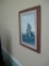 2 Pictures: Old Man w/Boy and Dog and Sailboat
