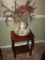Wood table and Pitcher/bowl
