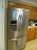 Sears Kenmore stainless steel refrigerator, Model #253,70313214, SN 4841108806