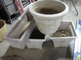 4 Planters- plastic containers