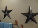 Bath decor-2 Stars, 3 small jute rugs, hand towel rack and dispenser, 