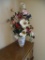 Artificial arrangement in Porcelain Vase