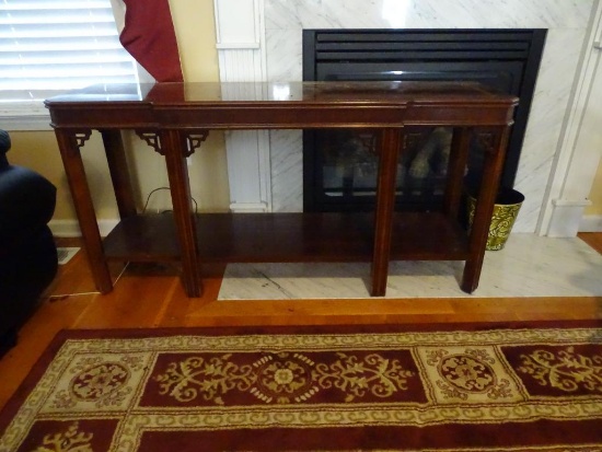 Solid Wood inlay sofa table, 54"L x 60"D x 27"T