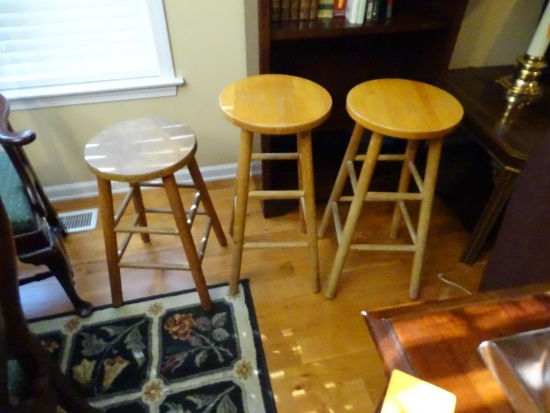 Stools-2 are 29" H and 1 is 24"H