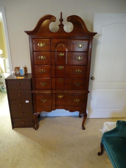 Solid wood Queen Anne style Highboy Chest-76"T x 40.5"W x 18"D