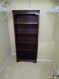 Wood bookcase-(particle board back)-Adjustable shelves ~70