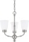 Capital Lighting 4573PN-289 Flynn 3-Light Chandelier, Polished Nickel Finish with Soft White Glass