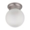 Satco 60-3249 1 Light, 6 in., Ceiling Mount with Frosted White Glass