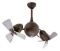 Matthews Fan Company-ACQUA- 2-headed fan, chrome w/ wood blades-16