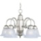 5 Light 23 inch Satin Nickel Down Light Chandelier Ceiling Light by Maxim Lighting SKU: 91197MRSN