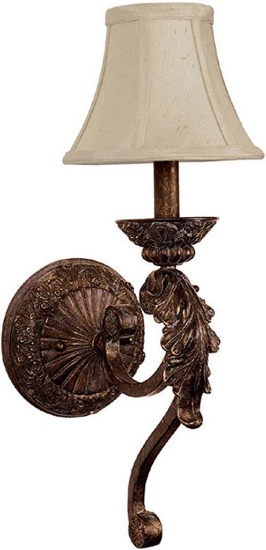 Capital Lighting 4301GB-421 Wall Sconce with Beige Fabric Shades, Gilded Bronze Finish