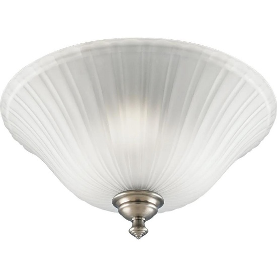Progress Lighting Renovations 3 Light Flush Mount Ceiling Fixture with Etched Glass Shade - 16" Wide