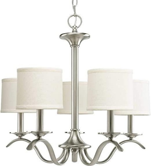 Progress Lighting P4635-09 Inspire Chandeliers, Brushed Nickel