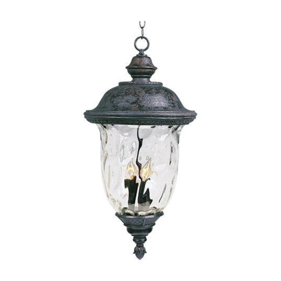 MAXIM CARRIAGE HOUSE VX 3-LIGHT OUTDOOR HANGING LAN 40427WGOB