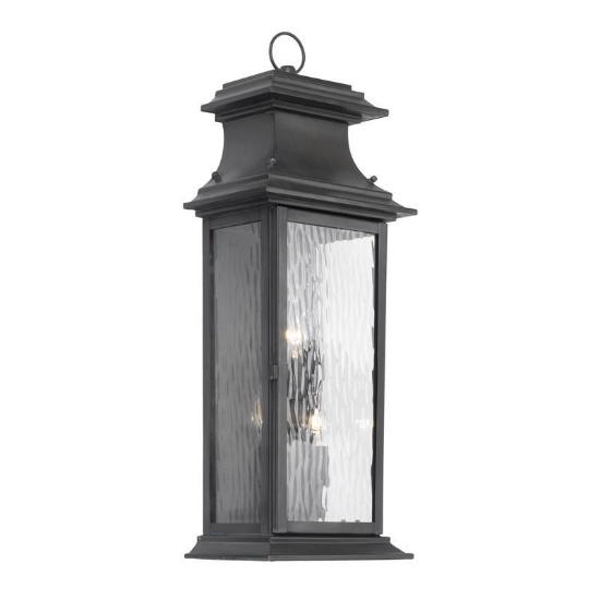 Artistic Charcoal Outdoor Wall Lantern-#5727-C-Metal:~25"H x 8"W-