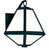 Crystorama GLA-9701-OP-BC Glacier One Light Outdoor Wall Mount in Black Charcoal
