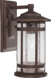 Capital Lighting 9951BB Outdoor Wall Fixture with Seeded Glass Shades, Burnished Bronze Finish