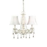 World Imports, Alyssa Collection 3-Light Distressed White Chandelier, WI583807