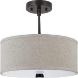 Sea Gull Lighting 77262-710 Dayna Shade Semi-Flush Convertible Pendant Ceiling Fixture, Two - Light,