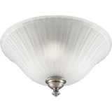 Progress Lighting Renovations 3 Light Flush Mount Ceiling Fixture with Etched Glass Shade - 16