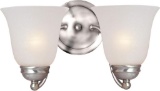 Two Light Wall Sconce from the Basix collection in Satin Nickel finish .Maxim 2121ICSN