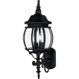 CROWN HILL 3-LIGHT OUTDOOR WALL LANTERN 1033BK