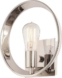 Quoizel UPTR8701IS Uptown Theater Row Unique Wall Sconce Light, 1-Light, 100 Watt, Imperial Silver