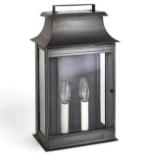 NORTHEAST LANTERN 5721-DB-LT2-CLR Concord Two-Light Outdoor Pagoda Wall Lantern