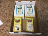 a box of Little joe gold and silver spinners, & 2- boxes of crawler and leach harnesses