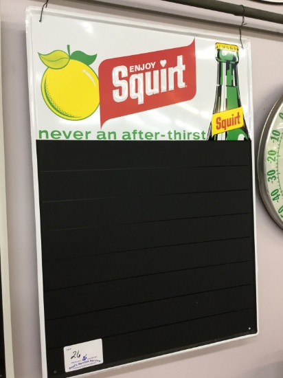 Squirt chalk board sign