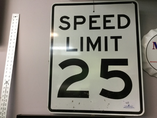 25MPH sign
