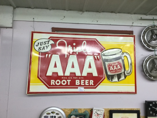 Tripple AAA root beer sign