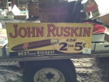 John Ruskin metal sign