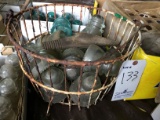 wire basket and insulators